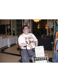 Friday - Phil Plumbly and wheelchair